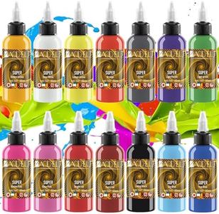 Tattoo Ink Set, 14PCS 30ML Black Tattoo Inks, Long-Lasting Tattoo Supplies, Bright Colors, Tattoo Ink Set for Professional Use.