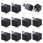 Swpeet 10Pcs 12V 30/40 Amp 5-Pin SPDT Electrical Relays Kit Perfect for Automotive Setups, Car Sound Systems and Security Systems