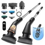 Leebein Electric Spin Scrubber, 2026 Upgraded Electric Cleaning Brush, IPX7 Waterproof Shower Scrubber with 7 Brush Heads, Extendable Long Handle and 2 Speeds Scrubber for Bathroom Floor Kitchen