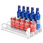 BingoHive Automatic Can Dispenser for Fridge Kitchen Cupboard Pantry Countertop Storage 15 Standard Size 330ML 440ML 500ML Beer Soda Pop Cans Organiser Self Pushing Fridge Drinks Organiser Holder Rack