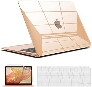 iBenzer Macbook Air 13 Inch Case 2018 Release New Version A1932, Soft Touch Hard Case Shell Cover for Apple MacBook Air 13 Retina with Touch ID with keyboard&Screen cover, Crystal Clear, MMA-T13CYCL+2