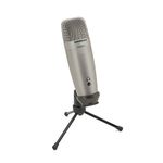 Samson C01U Pro - USB Studio Condenser Microphone with a Headphone Output for Zero-Latency Monitoring - Silver