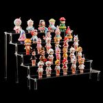 HEYJOY Acrylic Display Shelf Stand Riser for Amiibo Funko Pop Figures 5 Tier Large Storage Rack Assemble Countertop Storage Cube Organizer for Lego Minifigures for Cupcakes Nail Polish Perfume(30x34.5x25cm;11.8x13.6x9.8inch)