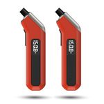 Digital Tire Pressure Gauge 2 Pack, Industrial Tire Gauge 3-200 PSI, Calibrated to ANSI B40.7 Grade 2A(±0.5%), Air Pressure Gauge with Replaceable AAA Batteries (Vivid Orange)