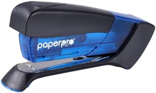 PaperPro Compact Classic Desktop Stapler, 15 Sheet Capacity, No Effort, One Finger, 80% Easier Stapling, Blue