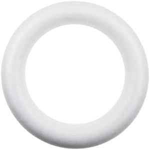 Foam Wreath Forms,TTZEZE Plastic Craft Foam Circles,Floral Round Polystyrene Rings,Durable White Foam Wreath Circles,Round Foam Rings for DIY Flower Projects 1, 35x5cm/13.78x1.97''