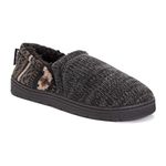 MUK LUKS Men's Christopher Slippers, Ebony/Dark Grey, Small UK