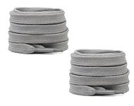 SHOESHINE Sport Shoelaces Flat Hollow Design casual shoe laces, Light Grey - Sneaker Shoe Lace