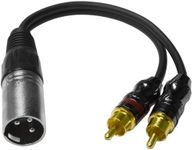 Seismic Audio - SA-Y6-6 Inch Splitter Patch Y Cable - 1 XLR Male to 2 RCA Male