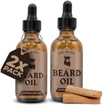 Striking Viking Scented Beard Oil Conditioner for Men - Naturally Derived Formula with Tea Tree, Argan & Jojoba Oils - Softens, Smooths, and Strengthens Beard Growth (2 Fl Oz (Pack of 2), Sandalwood)