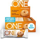 ONE Protein Bars, Maple Glazed Doughnut, Gluten Free Protein Bars with 20g Protein and only 1g Sugar, Guilt-Free Snacking for High Protein Diets, 2.12 oz (12 Pack)