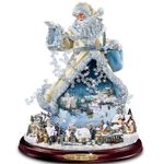 Thomas Kinkade Moving Santa Claus Tabletop Figurine: And To All A Good Night by The Bradford Exchange