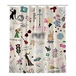 Cartoon Shower Curtain Painted Colo