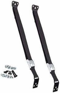 Anti-Tip Furniture and Flat Screen TV Safety Strap | Heavy-Duty Webbing | Metal Buckle | No Plastic Parts | 2 Pk/Black
