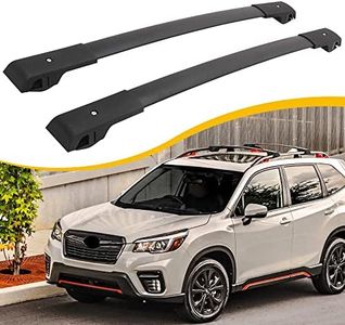 EZREXPM Cross Bars Roof Rack Fit for 2014-2024 Subaru Forester / 2013-2025 XV Crosstrek / 2012-2019 Impreza / 2022-2025 Outback Wilderness Cargo Carrier with Raised Side Rails