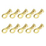 X AUTOHAUX 50pcs M4.2 Electric Wire Crimp Ring Lug Terminal Brass 17 X 7.5mm