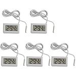 5 Pcs Mini LCD Thermometer, Digital Temperature Meter Probe Sensor