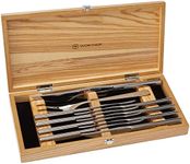 Wüsthof 10-Piece Stainless Steak and Carving Knife Set, Olivewood