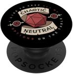 Tabletop RPG Vintage Game Chaotic Neutral PopSockets PopGrip: Swappable Grip for Phones & Tablets PopSockets Adhesive PopGrip