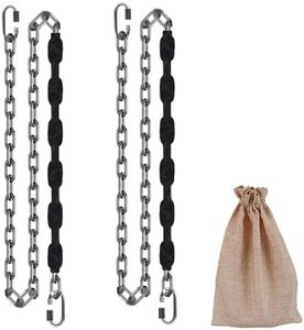 Dakzhou 2 Stainless Steel Chains (84") Swing Chains, Heavy Duty Swing Hardware,4 Quick Connection Buckles, Indoor and Outdoor Playground Swings, hammocks, sandbags, 1000 lb Capacity Black