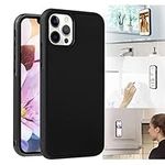 Omio Compatible with iPhone 15 Pro Antigravity Case Ultra Thin Magical Nano Sticky Technology Anti-Gravity Protective Case Nano Suction Non-Slip Anti-Scratch Case for iPhone 15 Pro 6.1 Inch Black