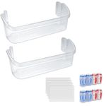 [2 PACK] UPGRADED 242126602 Refrigerator Door Bin Shelf Replacement for Frigidaire Electrolux Refrigerator Door Shelf Bottom 2 Shelves Side Rack Parts AP6278233 PS12364199 FFSS2625TS0 LFSS2612TF0