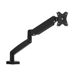 j5create Ergonomic Monitor Mount, Fully Adjustable Gas Spring Monitor Arm for 17 to 32 inch Screen, Integrated Cable Management, Comes with Clamp and Grommet Mount Options (JTSA101)