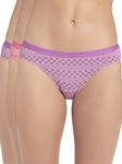 Jockey Women's Medium Coverage Super Combed Cotton Mid Waist Bikini with Exposed Waistband and StayFresh Treatment (Colors & Prints May Vary_Pack of 3)_Style_1525_Light Prints_M