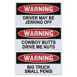 Funny Warning Magnets - Practical Joke Combo Kit - 3 Magnets - Jokes Gags Pranks - Slap these on your friend's car/truck and sit back and laugh!