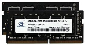 Adamanta 16GB (2x8GB) Laptop Memory Upgrade for HP HP EliteBook, EliteDesk, Probook, Z1, Z2, ZBook, ZBook Studio DDR4 2133Mhz PC4-17000 SODIMM 2Rx16 CL15 1.2v DRAM RAM