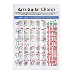 Bass Guitar Chords Chart 4-String Bass Fretboard Scale Poster Beginner Finger Musical Instrument Practice Accessories