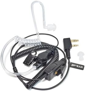 HYS Acoustic Tube Earpiece with Mic, Two Way Radio Headset with PTT for Quansheng UV-5R UV-5R5 UV-5RA UV-5RE UV-5X3
