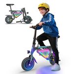 Gyrocopters Radi8 Kids Electric Scooter | Moving LED Lights, Teens E Scooter, Anti-Theft GPS Tracker | 250W Motor 10" Tire | Speed Upto 25Km/h Range Upto 20Km | UL2272 Safe (Jade)