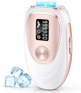 Laser Hair Removal for Woman & Man, At-Home IPL Device with Ice Cooling | 45°F Chilled Contact, Painless & Smooth, Visible Results in 3 Weeks, Full Body, Face & Bikini Line, Rose-gold