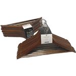 Closet Spice - 40 Pack - Solid Wood Suit Hangers (Retro) with Smooth Finish, 360 Degree Anti Rust Chrome Swivel Hook, Sturdy & Durable Wooden Coat Hangers with Notches at Each End to Hang All Clothes