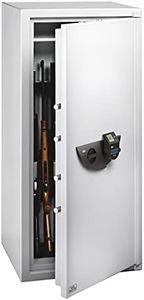 BURG-WÄCHTER Waffenschrank, für Lang- und Kurzwaffen, Mit Elektronikschloss und Fingerprint-Modul, Widerstandsgrad I, Grau, 265 kg, Ranger 800/8 E FP