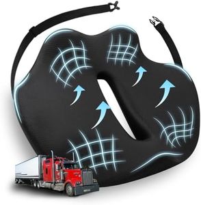 japiroc X-Large Seat Cushion for Truck Driver, Upgraded Cushion for Back Support and Pain Relief, Memory Foam with Non-Slip Washable Cover, Relieves Long-Term Truck Sitting and Pain Black
