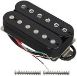 FLEOR Electric Guitar Pickup Double Coil Humbucker Pickups 50mm Ceramic Neck Pickup - Black