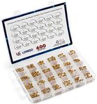 Loreso Ceramic Capacitor Variety Pack 600 PCD Assortment Kit Box - 600 pcs 24 Value Electronics Assortment Kit Includes 10pf to 10uf 50V Ceramic Capacitors for Electronics Projects