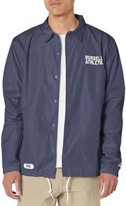 Russell Athletic Men's Logo Coaches Jacket, True Navy, 4XL Plus