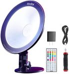 Godox CL10 Multicolor LED Light, 10W LED Webcasting Ambient Light, Built-in RGB and HSI Color Function, 39 Special Effects, Support IR Remote/APP, with Excellent Cooling Design