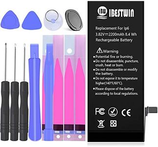 IBESTWIN Battery for iPhone 6, 2200mAh Replacement Battery for IP 6 High Capacity with Full Remove Tool Kit and Instruction-3 Years Warranty