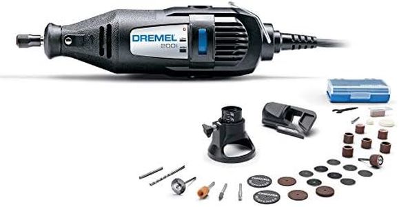 Dremel 200 Rotary Tool 125 W Multi Tool Kit (2 Attachments, 30 Accessories, Two Speed 15,000 or 35,000 RPM for Cutting, Carving, Sanding, Drilling, Polishing, Routing, Sharpening, Grinding)