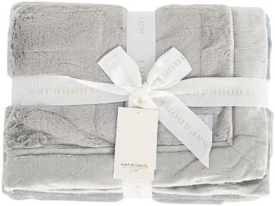 SARANONI Super Soft Comfy Lush 60" x 40" Blanket for Kids and Teens (Gray)