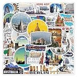 52Pcs World Famous Building Sticker