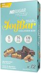 No Sugar Joybar Collagen Bar - Chocolate Peanut Butter - 0g Sugar, 14g Protein - Nourish Inside & Out - Low Calorie, High Protein Snack - Supports Skin, Hair, Nails & Joint Health - 12 Pack
