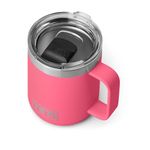 YETI Rambler 10 oz Stackable Mug, Vacuum Insulated, Stainless Steel with MagSlider Lid, Tropical Pink