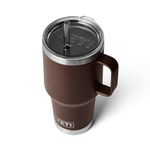 YETI Rambler 35 oz Straw Mug, Vacuum Insulated, Stainless Steel, Wetlands Brown