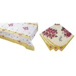 Talking Tables Pretty Floral Table Cover, Microfibre Multi-Colour & Tables Tea Party Floral Napkins | Truly Scrumptious | Great for Birthday Party, Baby Shower, Wedding and Anniversary