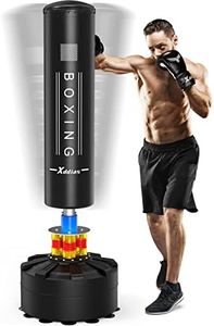 XDDIAS Punching Bag with Stand, 70'' Freestanding Punching Bag for Adult, Heavy Boxing Bag with Suction Cup Base Kickboxing Bag for MMA Muay Thai Fitness